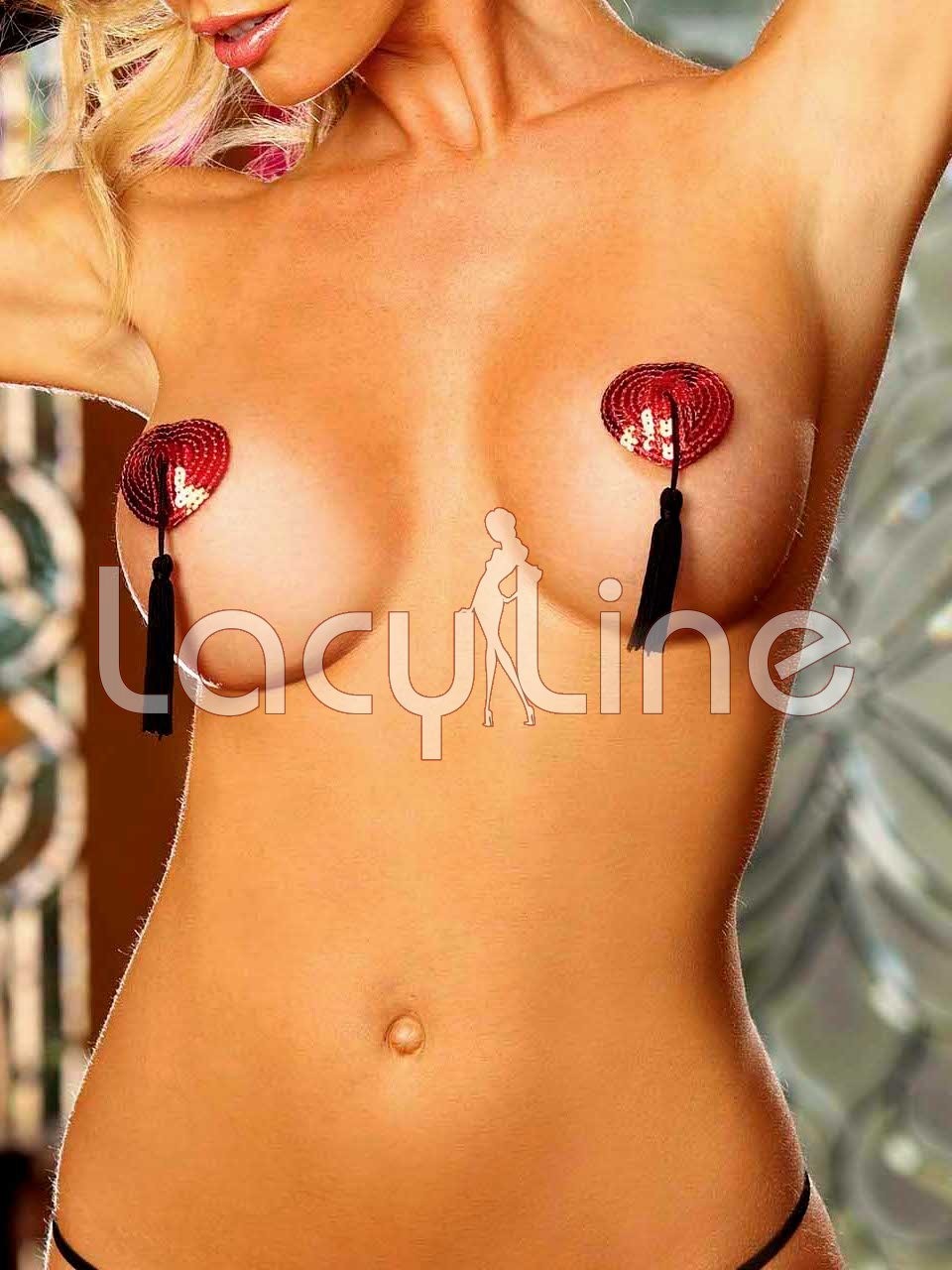 Heart Shaped Sequined Pasties